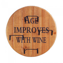 Load image into Gallery viewer, Aged Round Wine Wall Rack
