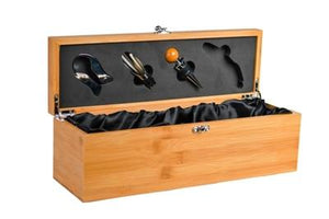 Bamboo Wine Box with Tools