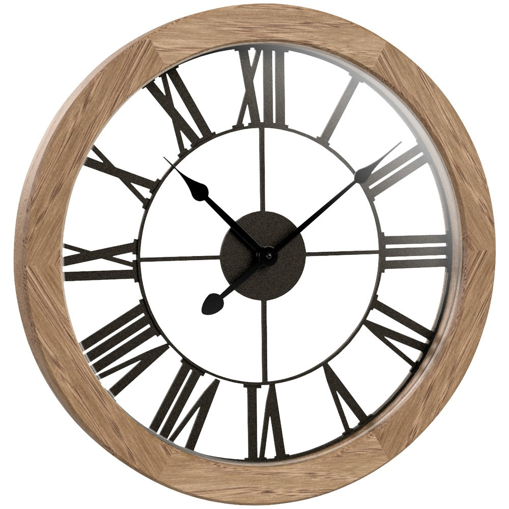 Round Wood Wall Clock (15in)