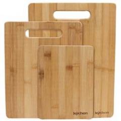 Natural Bamboo 3 Piece Cutting Board Set